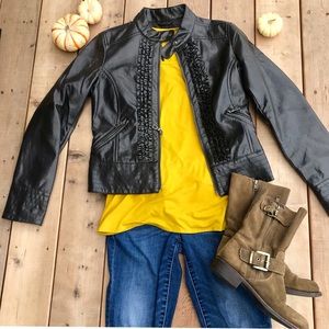 ❗️CLOSEOUT❗️Brown Faux Leather Jacket